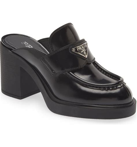 prada loafer heels|prada mule loafer.